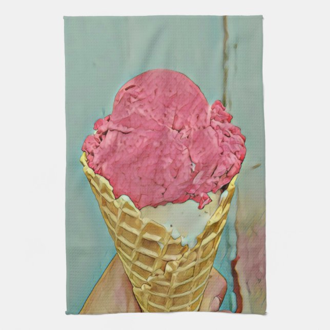 Paño De Cocina Regalo de cumpleaños de helados (Vertical)