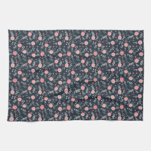 Paño De Cocina Regalo de cumpleaños   Rosa impecable con hojas ve