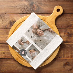 Paño De Cocina Regalo de fotografía familiar personalizada de Col