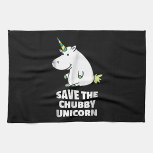 Paño De Cocina Regalo de Hippo Lover  Hippo de Chubby Unicorn  Hi