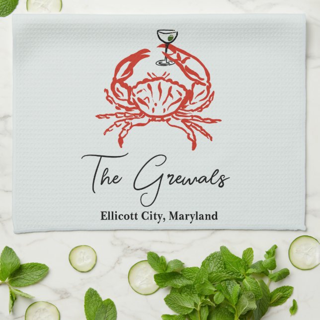 Paño De Cocina Regalo de limpieza de cangrejos (Doblado)