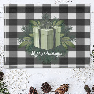 Paño De Cocina Regalo de los Navidades de Buffalo Plaid   Vacacio