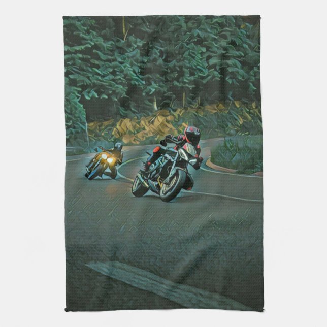 Paño De Cocina Regalo de motocicleta (Vertical)