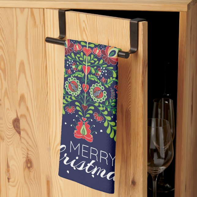 Paño De Cocina Regalo de navidades (Pliegue de tercios)
