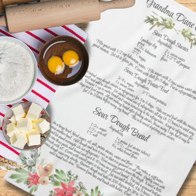 Paño De Cocina Regalo de Navidades de recetas Keepsake Heirloom L (Keepsake Heirloom Long Recipe Christmas Gift Kitchen Towel)