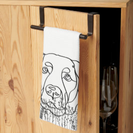 Paño De Cocina Regalo de Navidades personalizados de perro de Lab