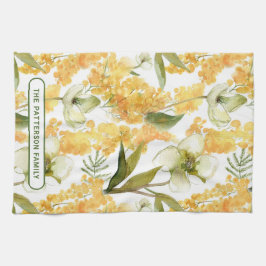 Paño De Cocina Regalo de nombre personalizado floral botánico ama
