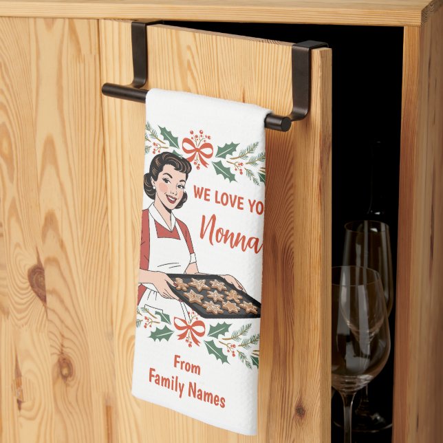 Paño De Cocina Regalo de Nonna Adorable  (Pliegue de tercios)