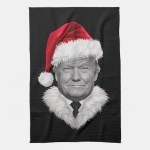 Paño De Cocina Regalo de sombrero divertido de Santa de Donald Tr