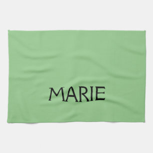 PAÑO DE COCINA REGALO DE TEXTO SIMPLE MÍNIMO VERDE AGREGA TU NOMB