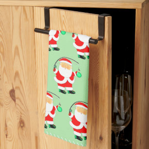Paño De Cocina Regalo de vacaciones de pesca de Navidad
