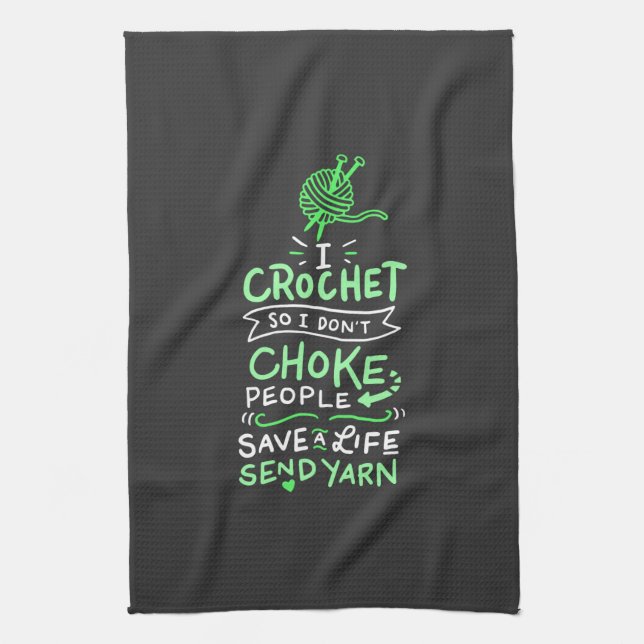 Paño De Cocina Regalo del Crocheter Crocheting (Vertical)