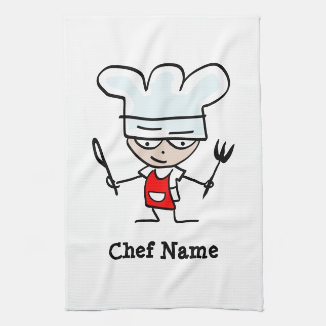 Paño De Cocina Regalo del Día del Padre personalizado cocinero pe (Vertical)