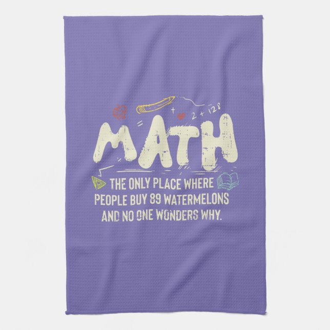 Paño De Cocina Regalo del profesor de matemáticas (Vertical)