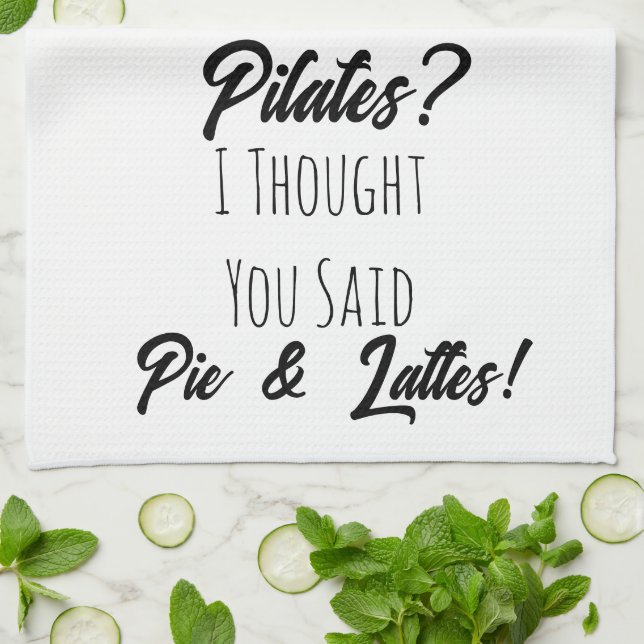 Paño De Cocina Regalo divertido, Pilates, Café, Regalo de Amigo (Doblado)