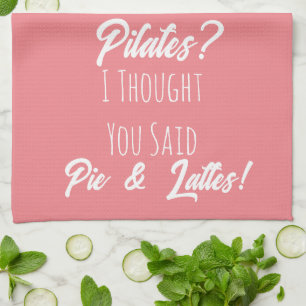 Paño De Cocina Regalo divertido, Pilates, Café, Regalo de Amigo