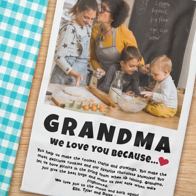 Paño De Cocina Regalo fotográfico personalizado de la abuela de l (Subido por el creador)