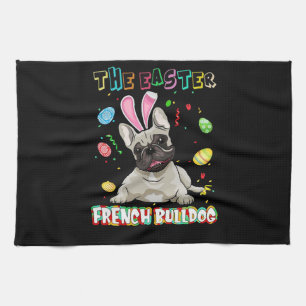 Paño De Cocina Regalo francés Bunny del Bulldog francés de Pascu
