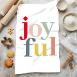 Paño De Cocina Regalo navideño moderno y colorido de Navidades al<br><div class="desc">Regalo navideño moderno y colorido de Navidades alegres</div>