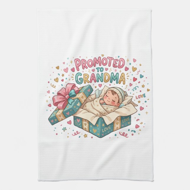 Paño De Cocina Regalo para Abuela Ascendida (Vertical)