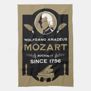 Paño De Cocina Regalo para amante de la música de Mozart