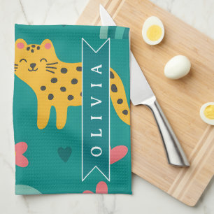 Paño De Cocina Regalo Personalizado Colorido Divertido Nombre de 
