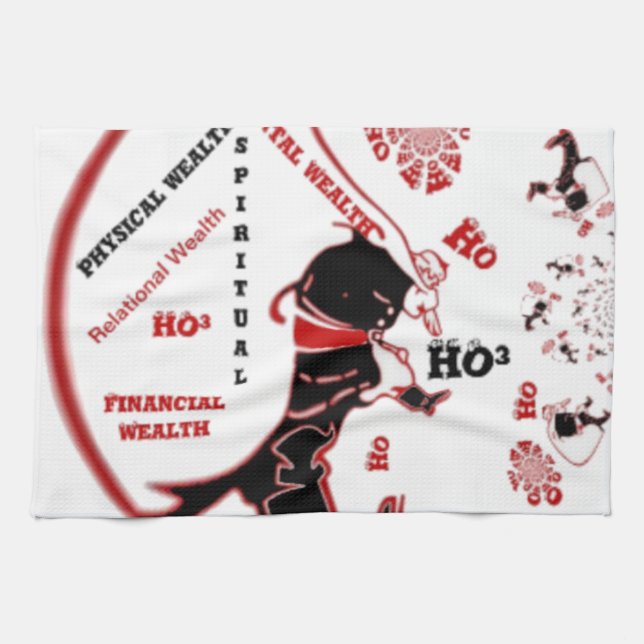 Paño De Cocina Regalo secreto Santa - Prosperidad y Riqueza (Horizontal)