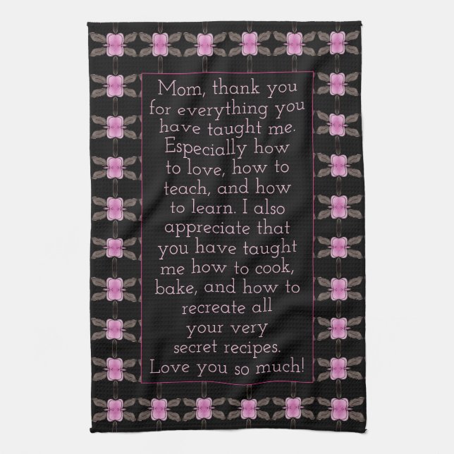 Paño De Cocina Regalo Super Dulce Para Mamá (Vertical)
