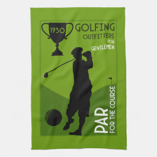 Paño De Cocina Regalo único de golf de época