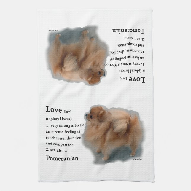 Paño De Cocina Regalos de amantes de Pomerania (Vertical)