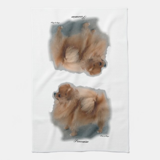Paño De Cocina Regalos de arte de Pomerania (Vertical)