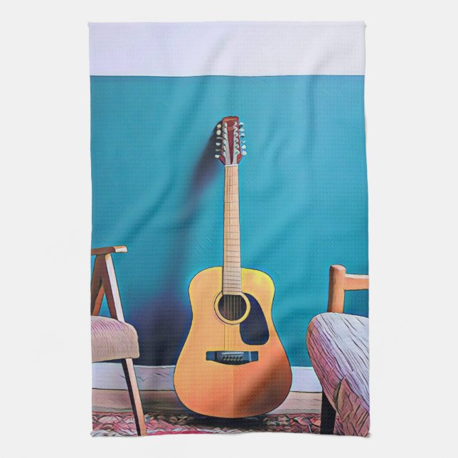 Paño De Cocina Regalos de Guitarismo (Vertical)