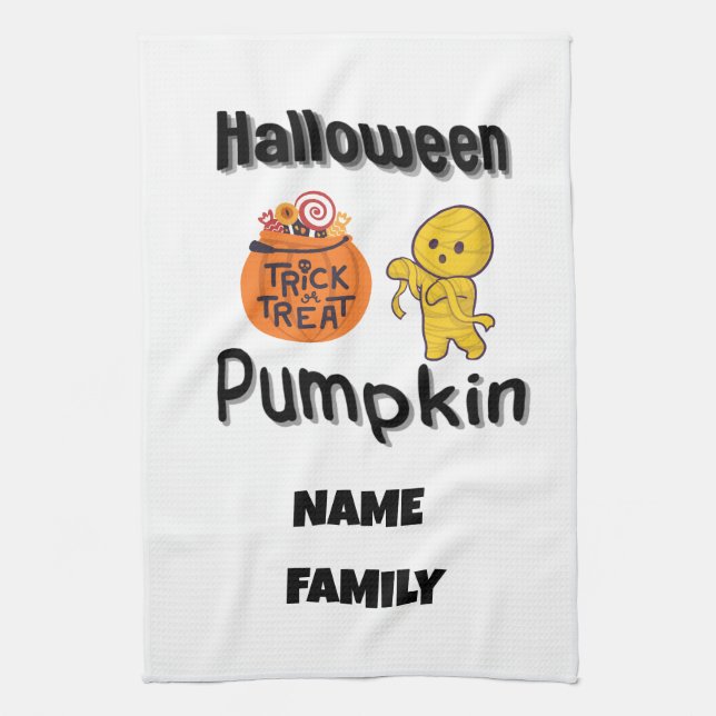 Paño De Cocina Regalos de Halloween para la cocina personalizada  (Vertical)