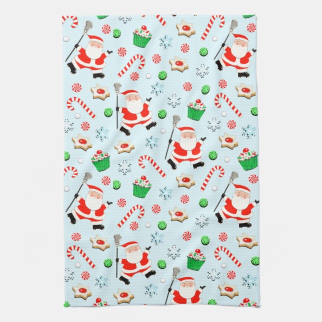 Paño De Cocina Regalos de Navidad para Lacrosse (Vertical)