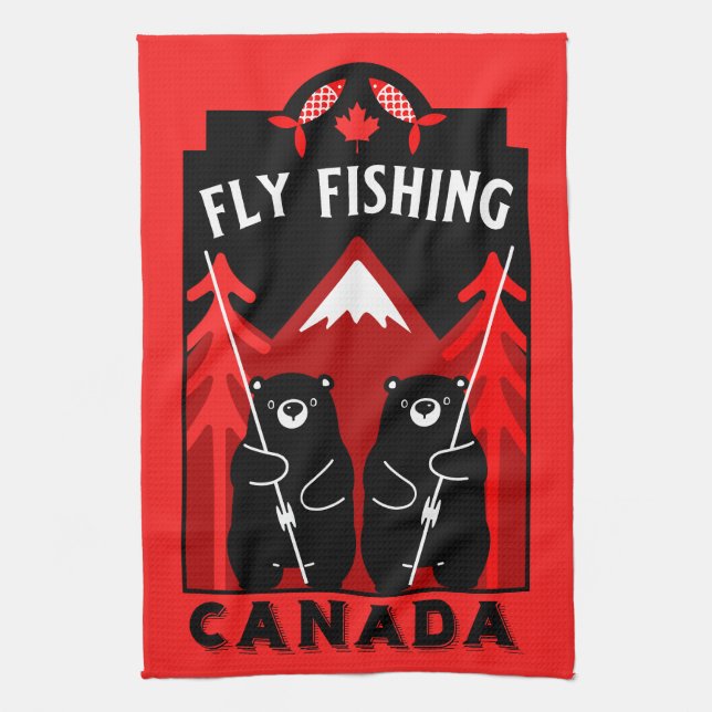 Paño De Cocina Regalos de pesca con mosca en Canadá (Vertical)