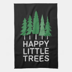 Paño De Cocina Regalos Divertidos Felices Arbolitos Camping 