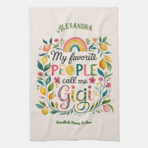Paño De Cocina ❤️ Regalos GIGI personalizados Añadir nombres de n