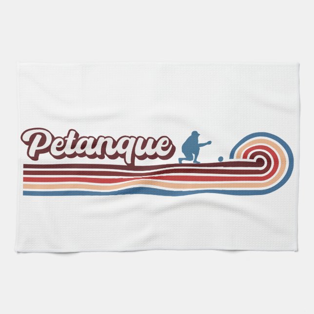 Paño De Cocina Regalos Petánicos, Petanque Lover, Jugador de Peta (Horizontal)