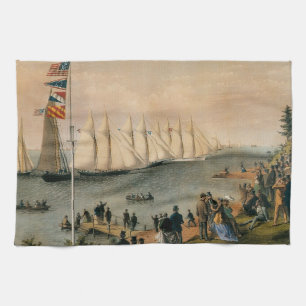 Paño De Cocina Regata del Club de Yates de Nueva York, marítimo v