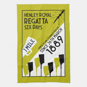 Paño De Cocina Regatta del río Támesis - Remo estilo retro vintag