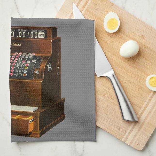 Paño De Cocina Registro Antiguo de Efectivo, Negocio Minorista Vi (Doblado Cuarto)