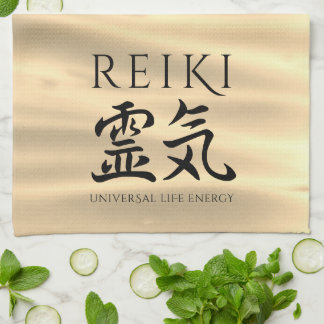 Paño De Cocina Reiki 霊 気 energía caligráfica de vida en Japón