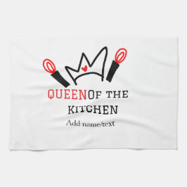 Paño De Cocina Reina de la cocina chef cocinar añadir nombre a la