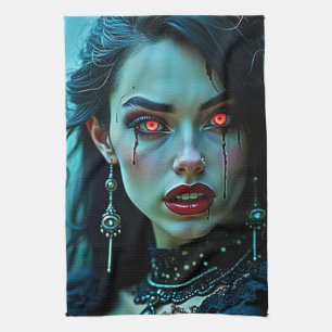 Paño De Cocina Reina Vampiro: Arte de Oscuro Encanto
