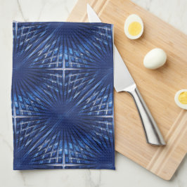 Paño De Cocina Reja puntiaguda azul con aspecto de hinchado, infl