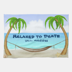 Paño De Cocina Relajada a la muerte Playa Utila Honduras
