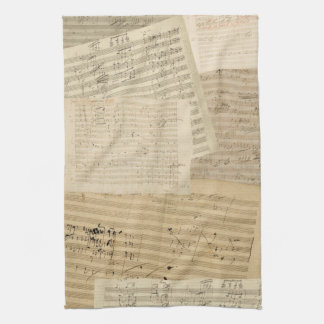 Paño De Cocina Relevo del manuscrito de Beethoven