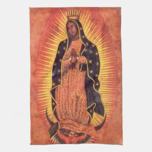 Paño De Cocina Religión Vintage Virgen María Nuestra Señora de Gu