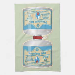 Paño De Cocina Rellenando botes de gas para cocinas de campamento