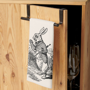 Paño De Cocina Reloj vintage de Alicia en el País de las Maravill